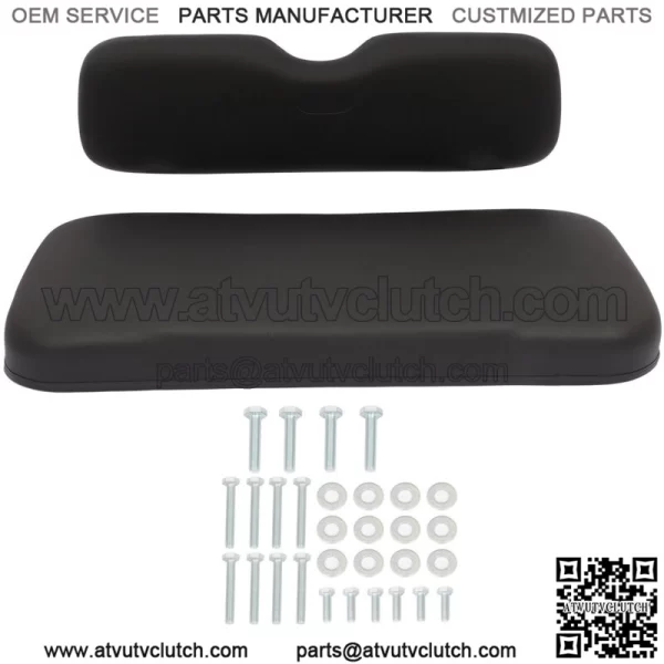 Black Golf Cart Front Seat Cushion Set Fits EZGO RXV High Quality