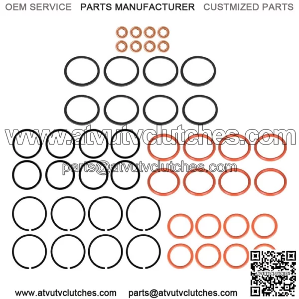 Diesel Fuel Injector O-Ring Seals 8 Set For 1994-2003 Ford 7.3L Powerstroke