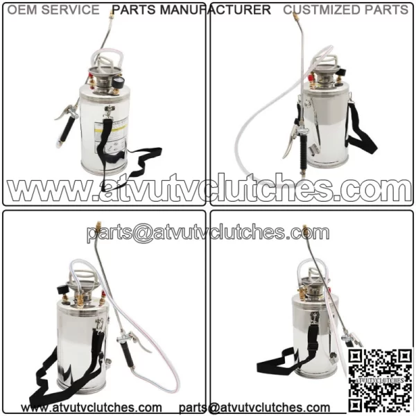 1.5 Gallon Stainless Steel Sprayer With Reinforced Hose Adjustable Nozzles 6 L - Image 2