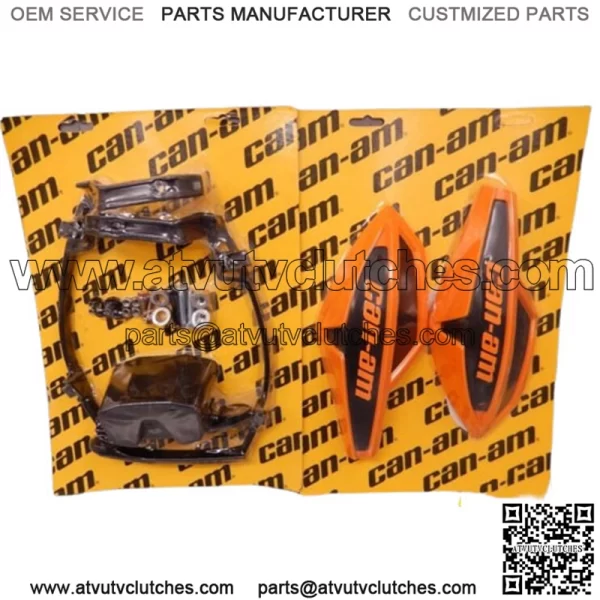 Can Am Orange Crush Wind Deflector Hand Guard Kit w/ Mounting Kit Wrap Around