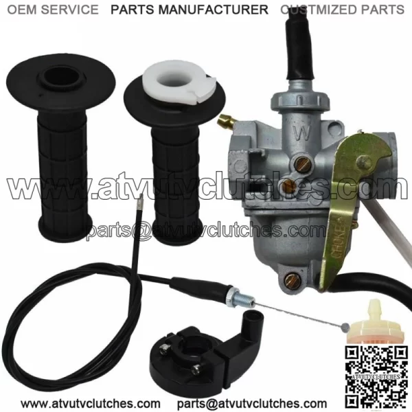 New Carburetor & Throttle Handle Grip Bar For Honda XR50R CRF50F Z50 Z50R (7/8")