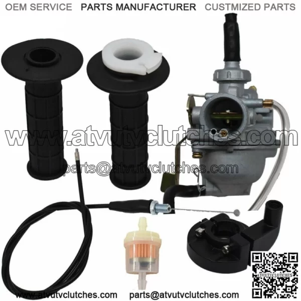 New Carburetor & Throttle Handle Grip Bar For Honda XR50R CRF50F Z50 Z50R (7/8") - Image 2