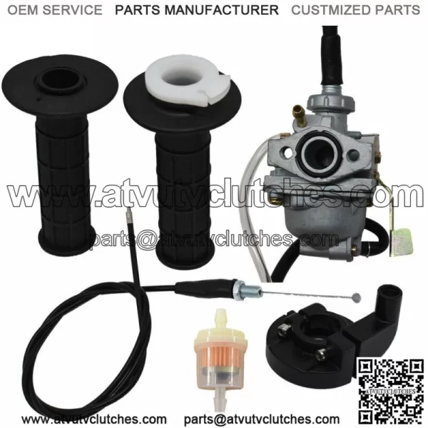 New Carburetor & Throttle Handle Grip Bar For Honda XR50R CRF50F Z50 Z50R (7/8") - Image 4