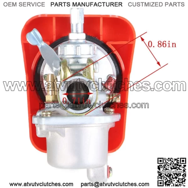 Bike Engine Red Carburetor for 2 Stroke 80cc Bicycle Motorized Engine Kit