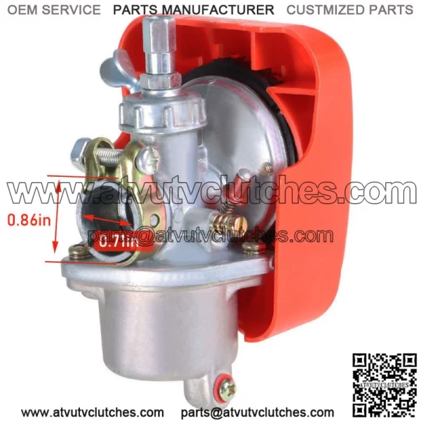 Bike Engine Red Carburetor for 2 Stroke 80cc Bicycle Motorized Engine Kit - Image 2