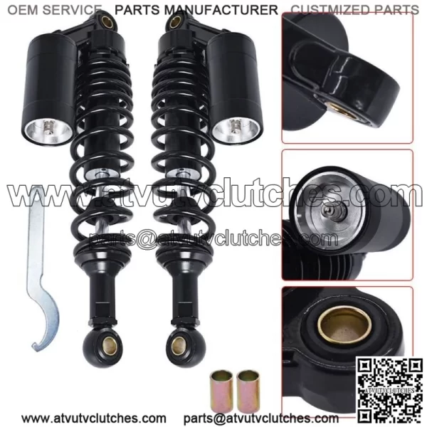 Black Pair Motorcycle Universal 12.5" 320mm Rear Shock Absorber Air Suspension - Image 3