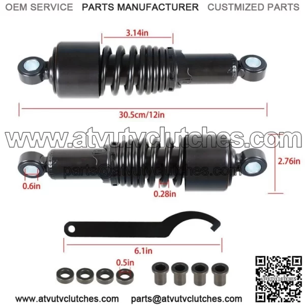 10.5" 267mm Black Rear Shocks Fit For 2004 - 2012 Sportster 1200 Custom 883 - Image 3