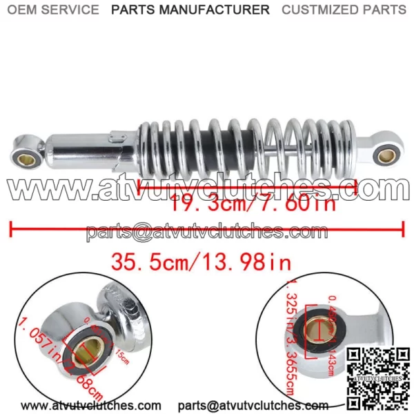 Pair Chrome Rear Shocks Absorber 320mm For Sportster XL883 1200 72 48 79-12 New - Image 3