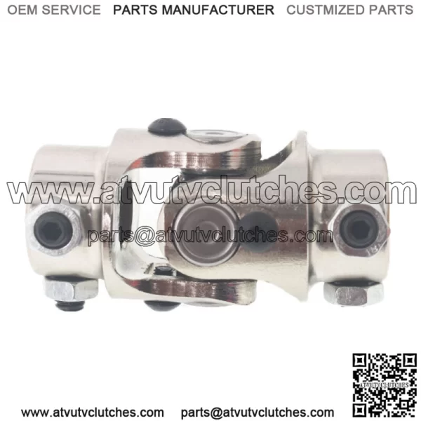 Single Universal Steering Chrome Steel U-Joint Shaft 3/4" DD X 3/4" DD 2 PCS - Image 2