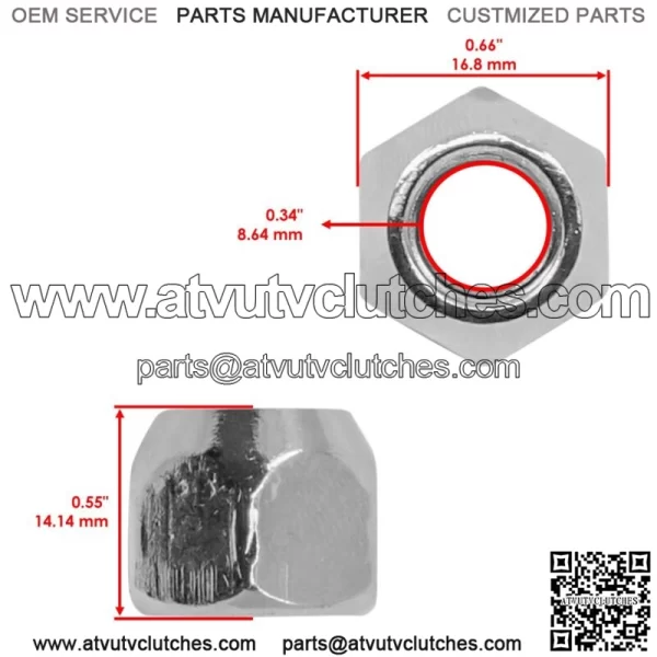 Front And Rear Wheel Nuts For Polaris Scrambler 850 13-21 / Scrambler 1000 16-17 - Image 2