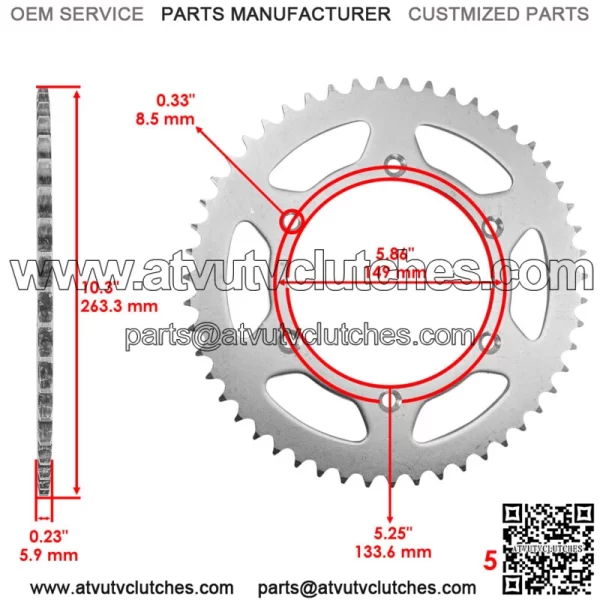 Drive Chain & Sprockets For Kawasaki KX250X 2021-23  520 Pitch 114 Link - Image 3
