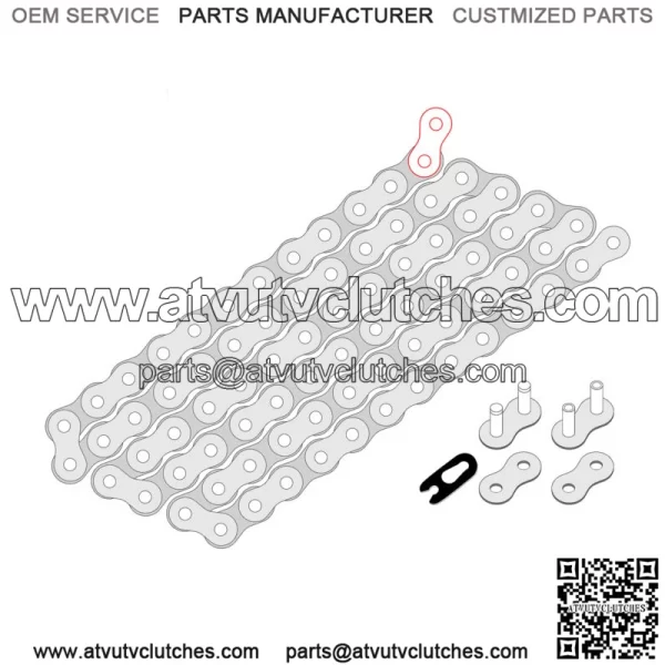 Drive Chain & Sprockets For Yamaha WR400F 1998 520 Pitch 114 Link - Image 2