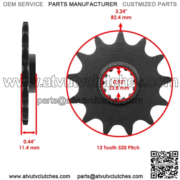 Drive Chain & Sprockets For Suzuki RMX250 1989-1998 520 Pitch 114 Link - Image 3