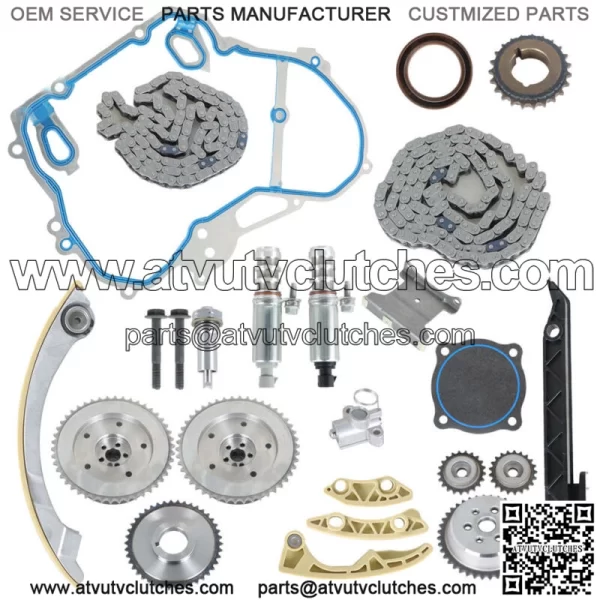 Timing Chain Kit For GM Ecotec 2.2L 2.4L VCT Selenoid Actuator Gear Cover Gasket