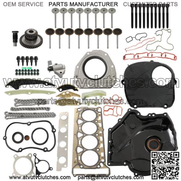 Engine Timing Chain & Cover Kit For Audi VW 1.8L 2.0L TFSI Jetta A4 Replacement