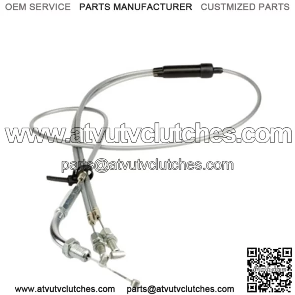 Throttle Cable Set (Grey) Honda CB450 1965-1966 #17910-283-000 / 17910-292-305 (For: Honda)