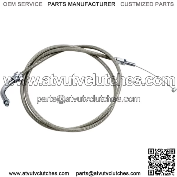 Armor Coat Stainless Steel Push Throttle Cable (+8in.) (62-0424) (For: Honda)