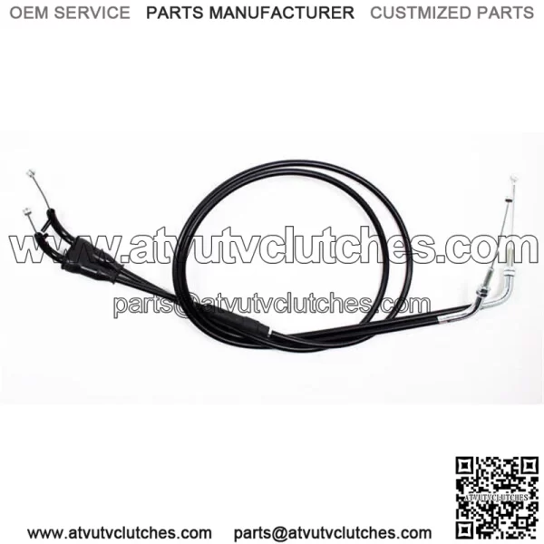 Black Vinyl Throttle Push-Pull Cable for 2001-2007 Suzuki DRZ250 (For: Suzuki)