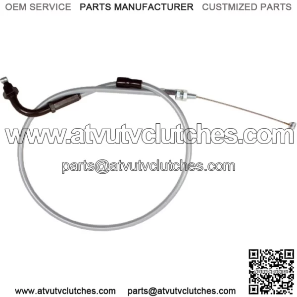Black Vinyl Throttle Pull Cable For Suzuki VS700 Intruder 1986-1987 (For: Suzuki)
