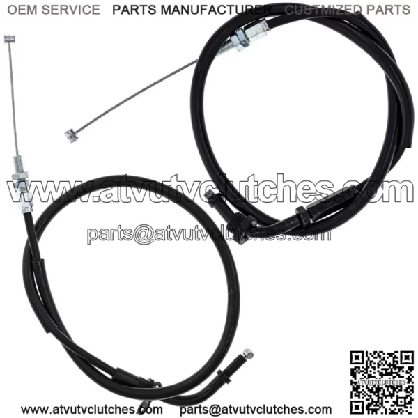Push Pull Throttle Cable Set Kawasaki GSXR1000 GSXR600 GSXR750 (For: Suzuki)