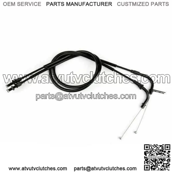 Throttle Cable Push/Pull Wire Line Gas For Suzuki GSXR GSX-R 600 06-09 Black (For: Suzuki)