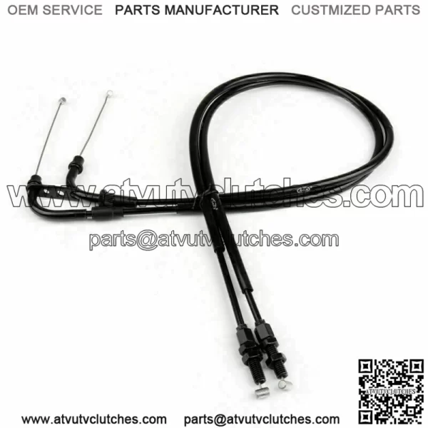 Throttle Cable Push/Pull Wire Line Gas For Suzuki GSXR GSX-R 600 06-09 Black (For: Suzuki) - Image 2