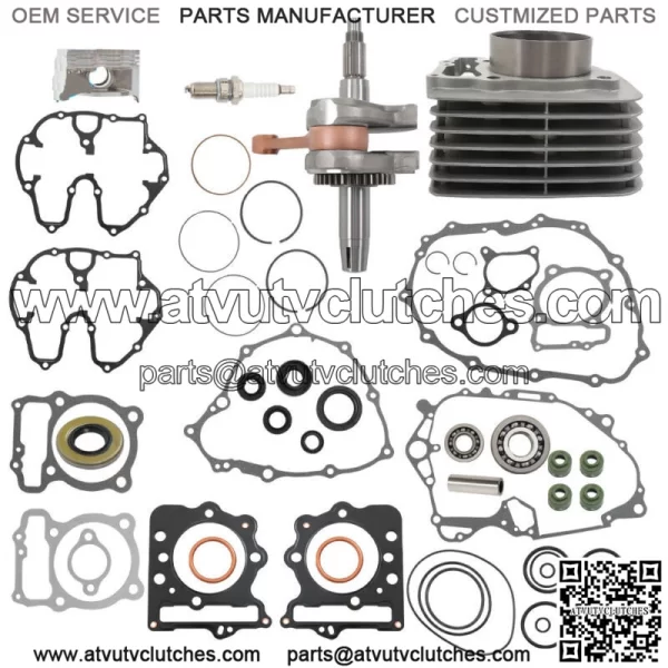 For 1999-2004 Honda 400EX 400X Crank Rod Motor Rebuild Repair Kit Piston Gaskets