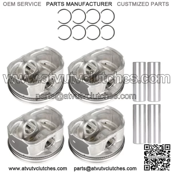 2.4l Pistons & Rings Kit Fit For Buick Chevrolet Gmc Pontiac Saturn 12578324 - Image 2