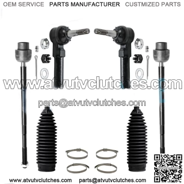 Inner & Outer Tie Rod Ends w/ Rack Boots for  Chevy Buick Pontiac Olds