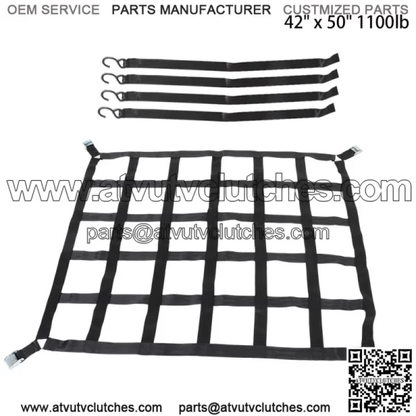 (42" x 50" ) Cargo Net Capacity 1100LBS Truck Bed Cargo Net With Cam Buckles