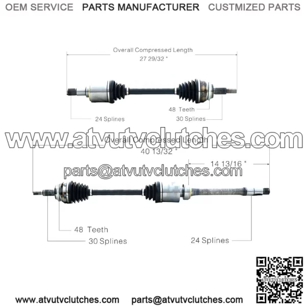 For Toyota Sienna FWD 2004-2009 Pair of Front CV Axle Shaft Assies Set (For: Toyota)