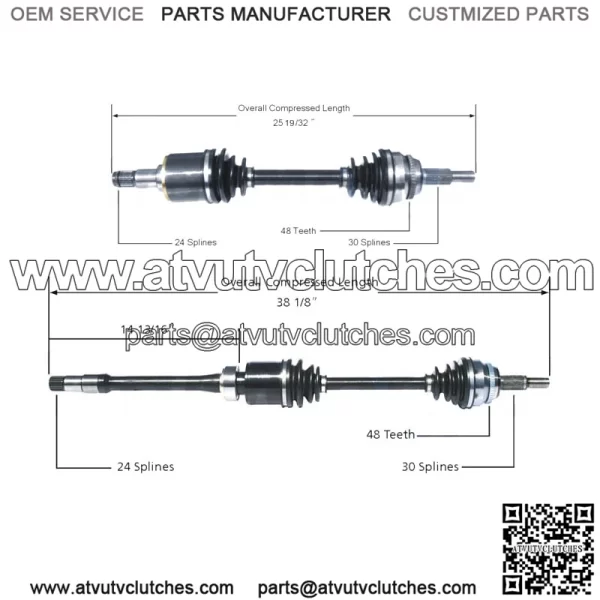 For Toyota Camry Highlander Lexus RX350 Pair of Front CV Axle Shafts Set (For: Toyota)