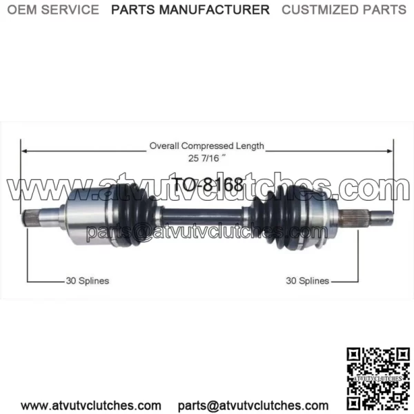 Front CV Axle Shaft for Toyota 4Runner FJ Cruiser Tacoma 4x4 4WD TO8168 (For: Toyota) - Image 2