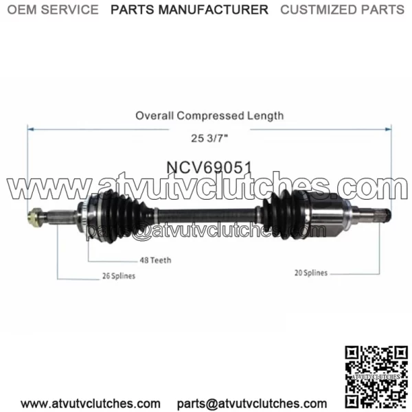 Front Pair CV Axle Joint Shaft for 2009-2018 Toyota Corolla S LE XLE Sedan 1.8L (For: Toyota) - Image 2