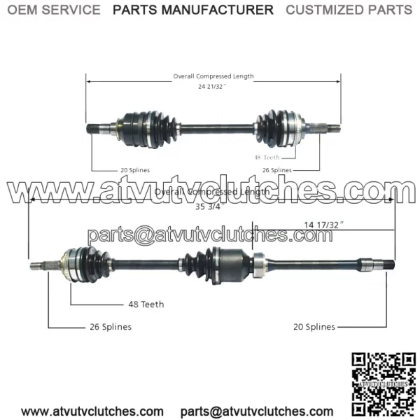 For Toyota Camry Celica GT GTS FWD Pair of Front CV Axle Shafts Set (For: Toyota)