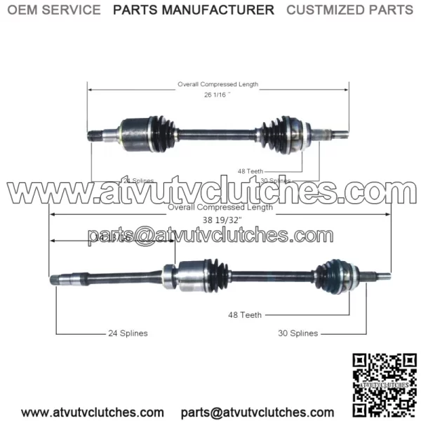 For Toyota Avalon FWD 2005-2007 3.5L V6 Pair of Front CV Axle Shaft Set (For: Toyota)