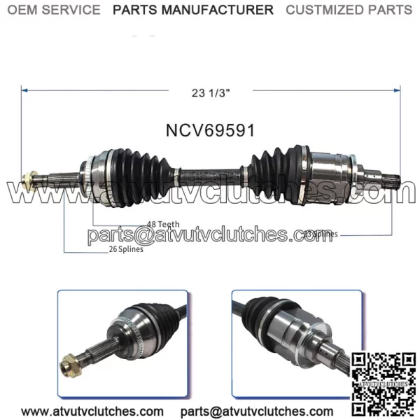 Front Left & Right CV Axle Assembly for 2001-2005 RAV4 AWD NCV69591 NCV69592 (For: Toyota) - Image 2