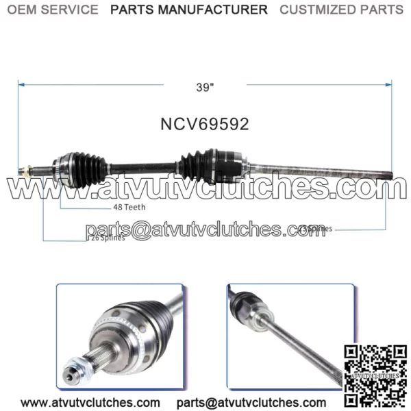 Front Left & Right CV Axle Assembly for 2001-2005 RAV4 AWD NCV69591 NCV69592 (For: Toyota) - Image 3