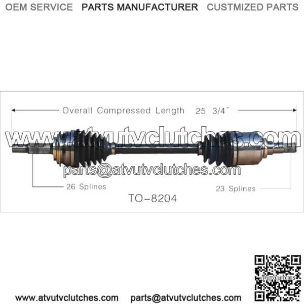 Fits Toyota Yaris 2006 2007 2008 2009 2X Front CV Axle Joint Shaft (For: Toyota) - Image 3