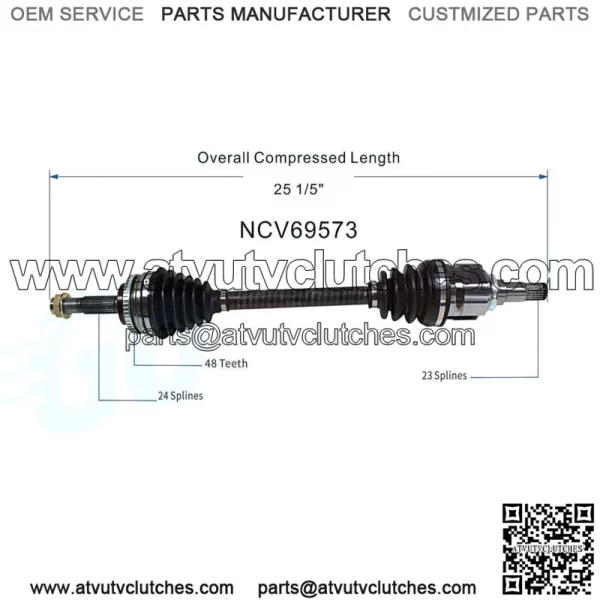 Front Left CV Axle Shaft Assembly For 2000-2003 Toyota Echo with ABS Scion 1.5L (For: Toyota)