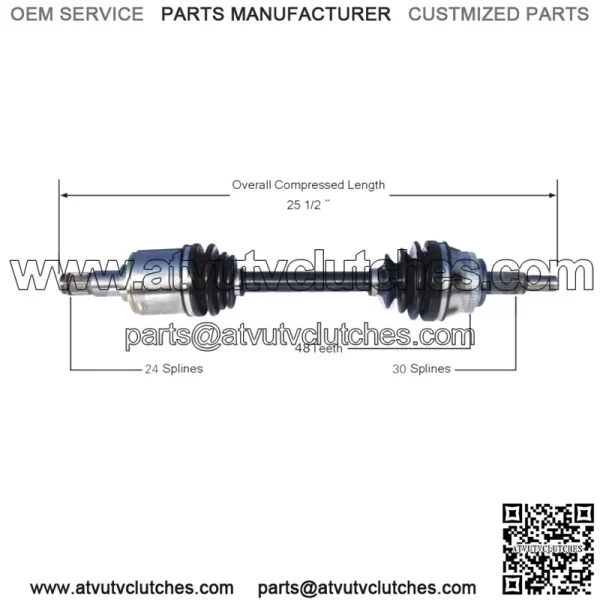 Front Driver Left CV Axle Shaft TO-8078 (For: Toyota)