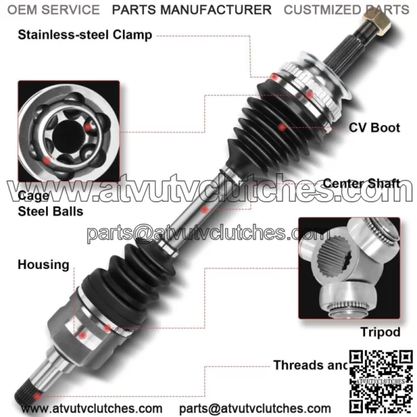 Front Left & Right CV Axle Shaft Assembly for Toyota Prius C 2012-2019 1.5L (For: Toyota) - Image 3