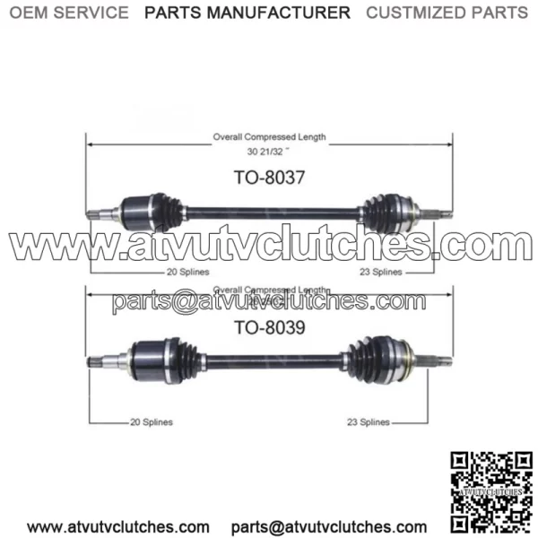 Front CV Joint Boot Axle Shafts Assembly Set of 2 For Toyota Tercel_LS (For: Toyota) - Image 2