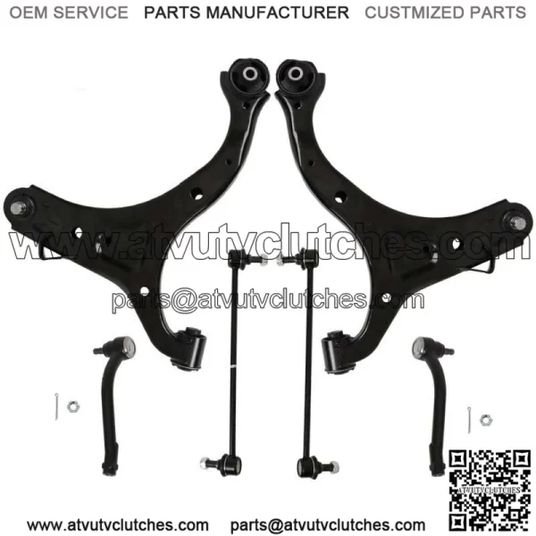For 2010-2013 Hyundai Kia 3.5L Front Lower Control Arms Tierods Sway Bars Kit - Image 3
