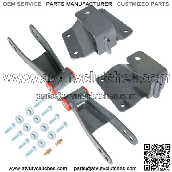For 1999-2006 Chevy Silverado/GMC Sierra 1500 4"Drop Kit Rear Shackles & Hangers - Image 3