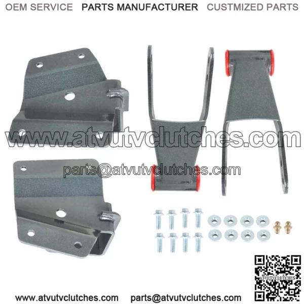 For 1999-2006 Chevy Silverado/GMC Sierra 1500 4"Drop Kit Rear Shackles & Hangers - Image 5