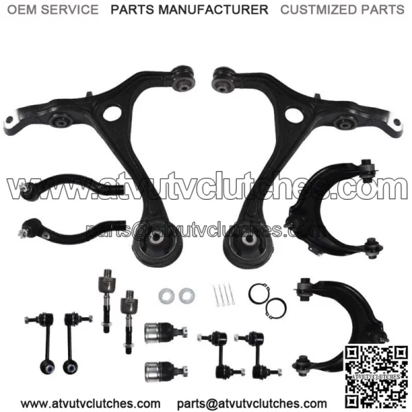 For 2003-2006 07 Honda Accord Lower Upper Control Arms Tie Rods Suspension 14pcs