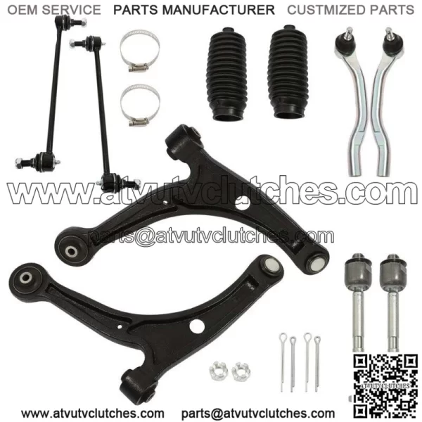 For Honda Pilot Acura MDX 10pc Front Lower Control Arm Kit Tie Rods Sway Bars