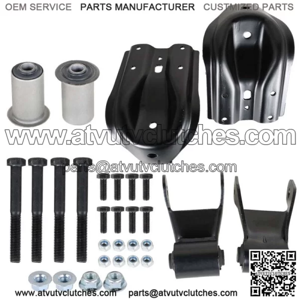 For 1988-1997 Chevy GMC K2500 Rearward Leaf Spring Shackle & Bracket Hanger Set