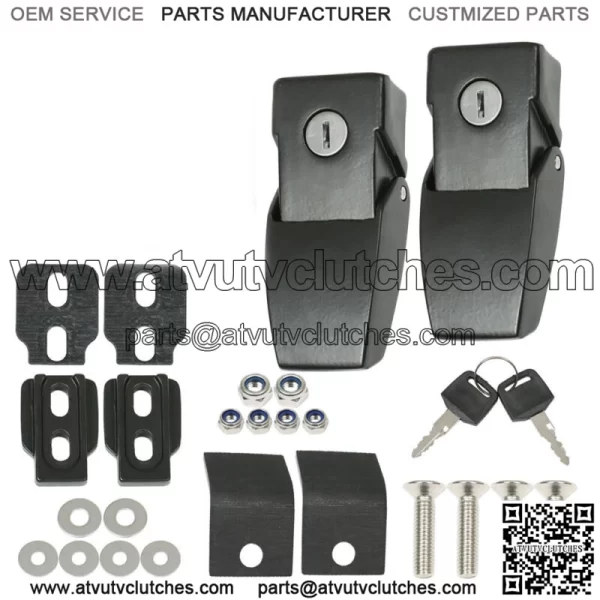 Hood Lock Catch Latches Kit for 2007-2023 Jeep Wrangler JK JKU JL JLU JT